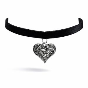 Black Velvet Heart Choker necklace